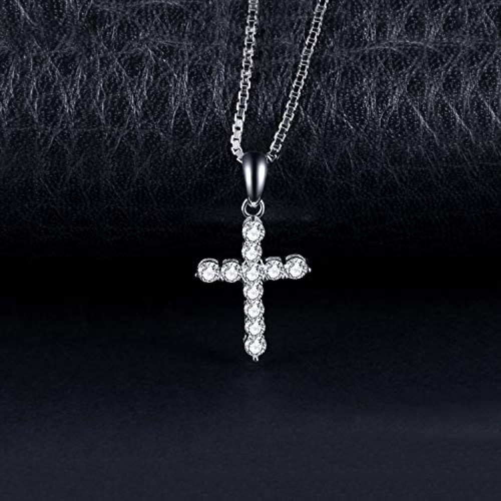 💎 Elegant Cross Pendant - 925 Sterling Silver - Picture 3 of 9